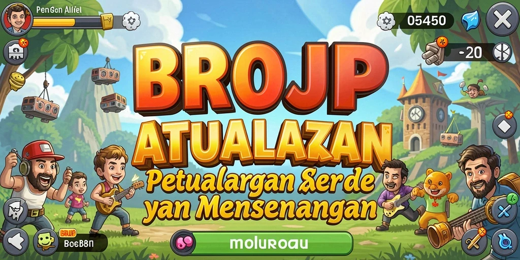 Screenshot menunjukkan gameplay seru dan cepat dari BROJP.