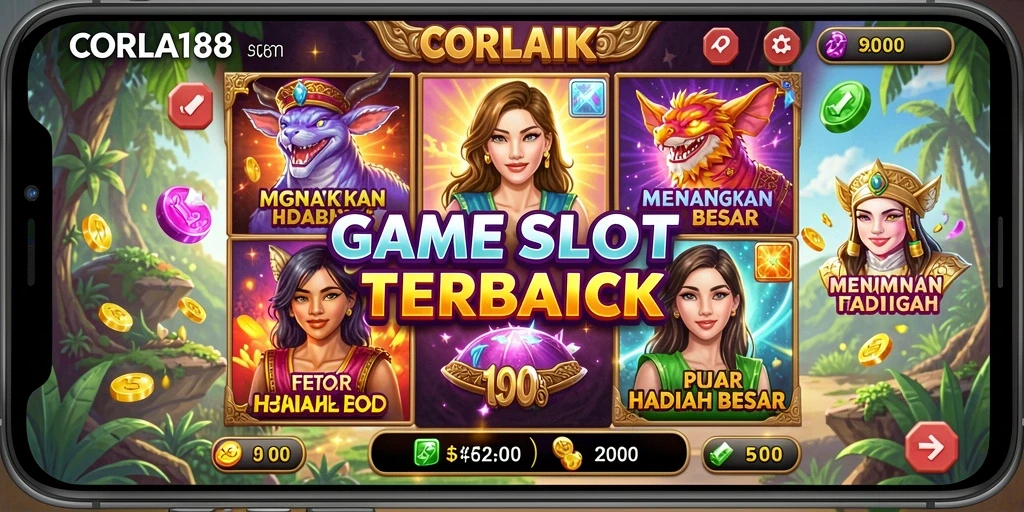 Gameplay mendebarkan CORLA188 dengan berbagai pilihan slot yang berwarna.