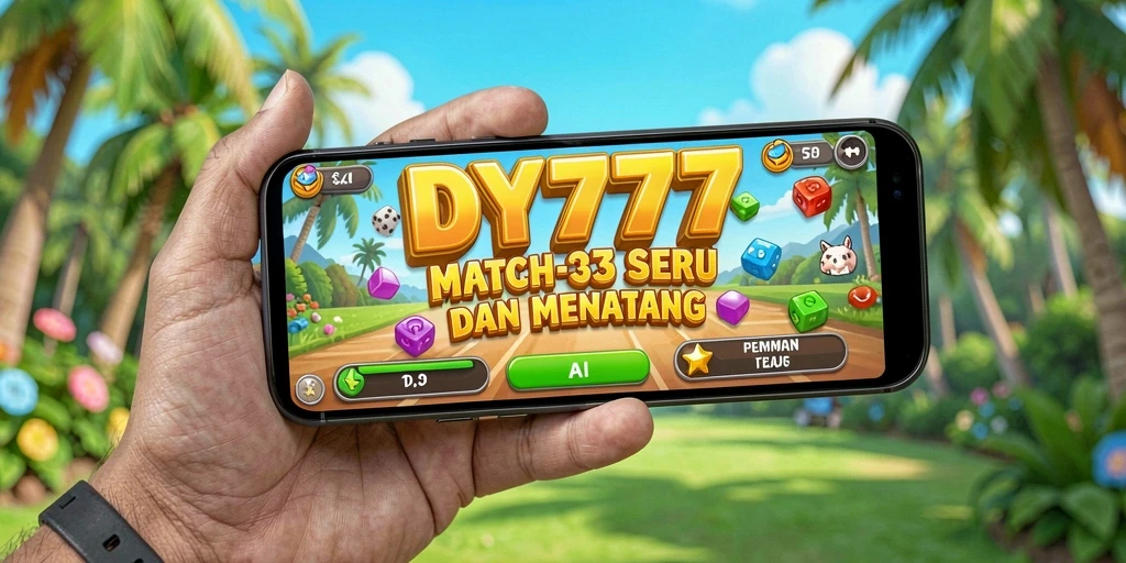 Tampilkan gameplay DY777 dengan keseruan match-3 yang menantang.