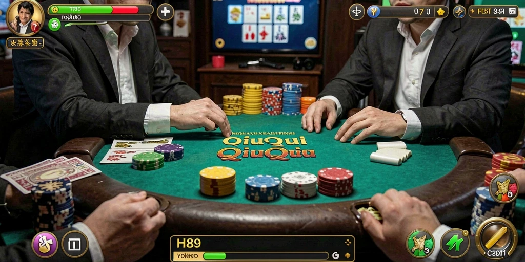 Tampilan menarik dari gameplay QiuQiu di H89.