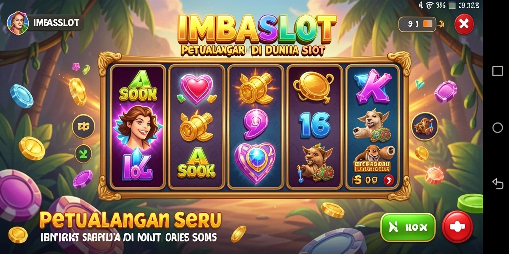 Tampilan utama gameplay IMBASLOT dengan aksi slot yang seru.