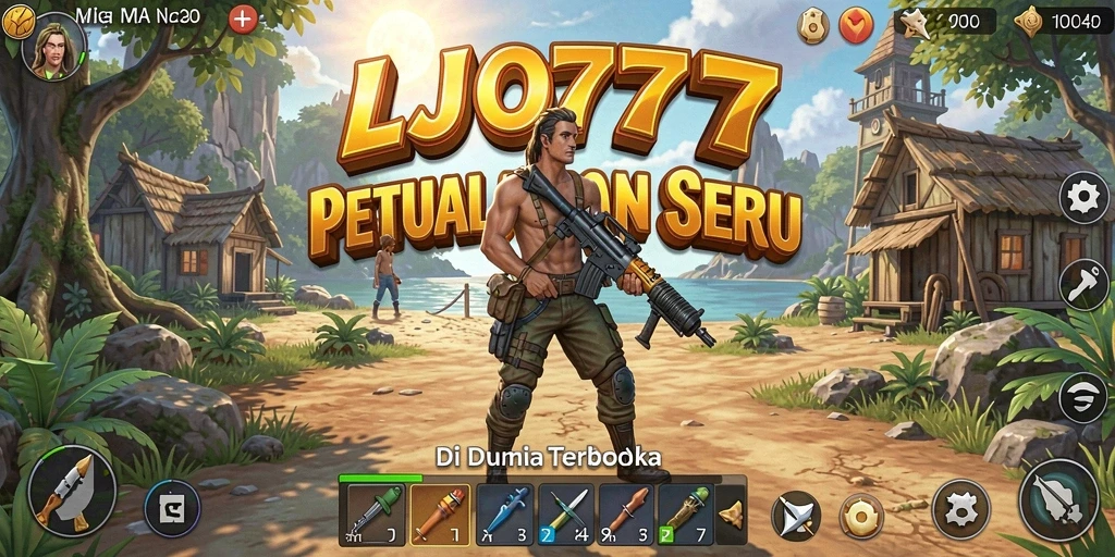 Screenshot LJO777 yang menunjukkan aksi menjelajahi dunia terbuka yang luas.