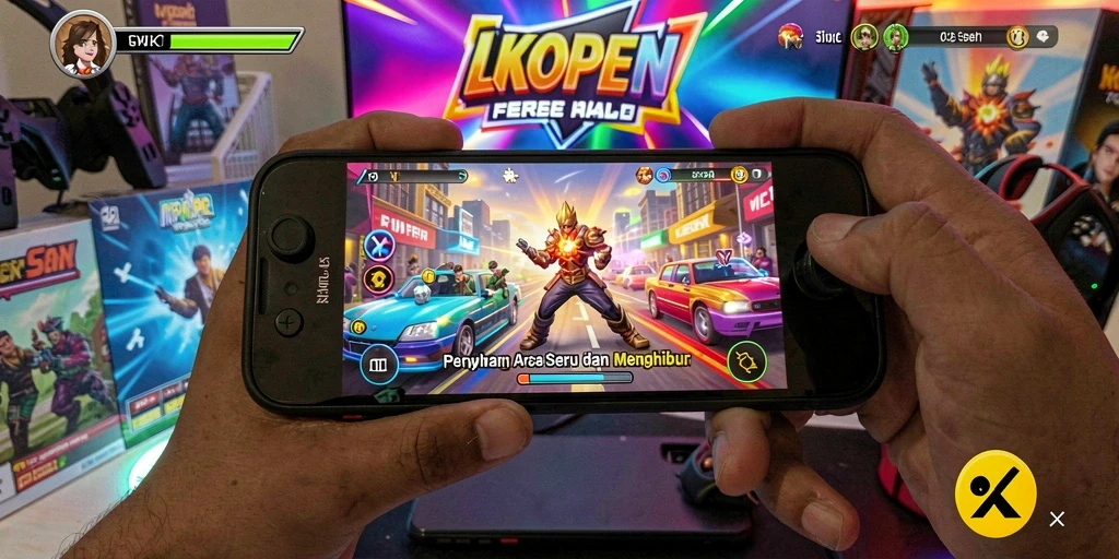 Screenshot LKOPEN menunjukkan gameplay seru dan penuh aksi.