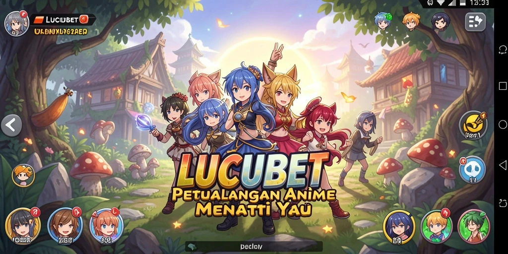 Tampilan menarik dari gameplay LUCUBET dengan karakter Anime.