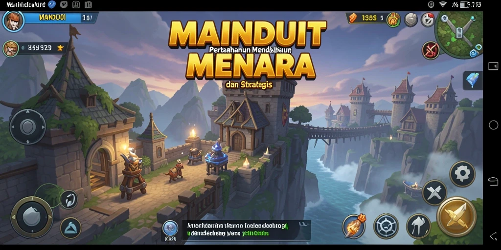 Tangkapan layar keasyikan bermain Tower Defense dengan strategi menempati menara.
