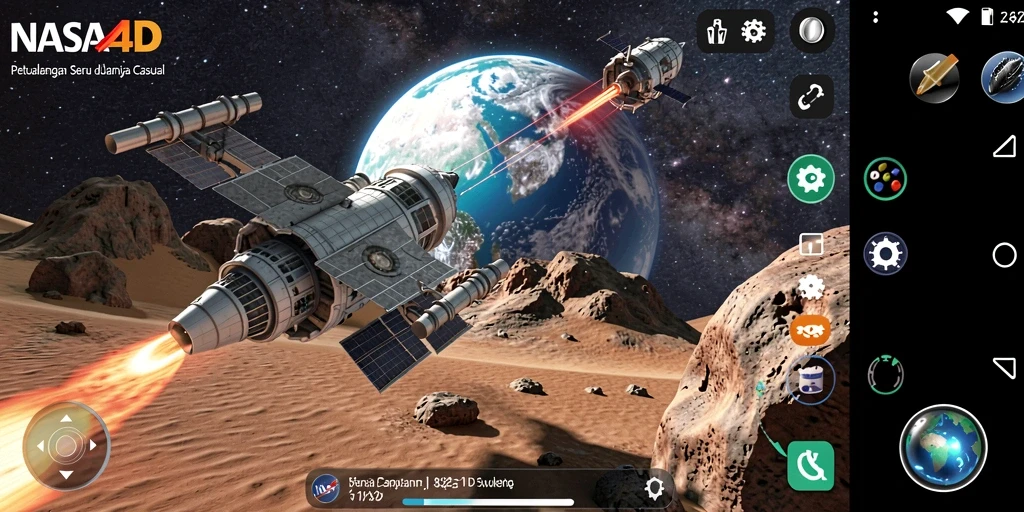 Gameplay menarik di luar angkasa dengan grafis menawan.