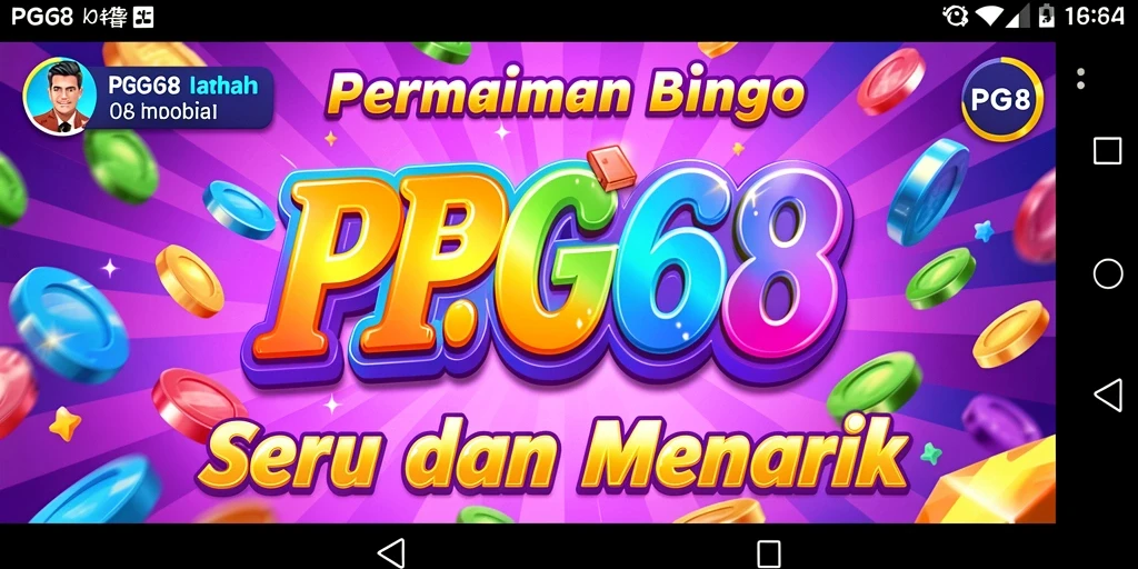 Tampilan permainan Bingo di PGG68 yang seru dan interaktif.