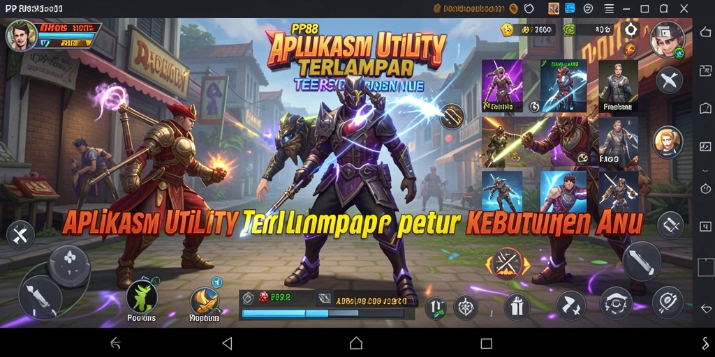 Tampilan antarmuka utama PP88 yang menunjukkan berbagai fitur Utility.