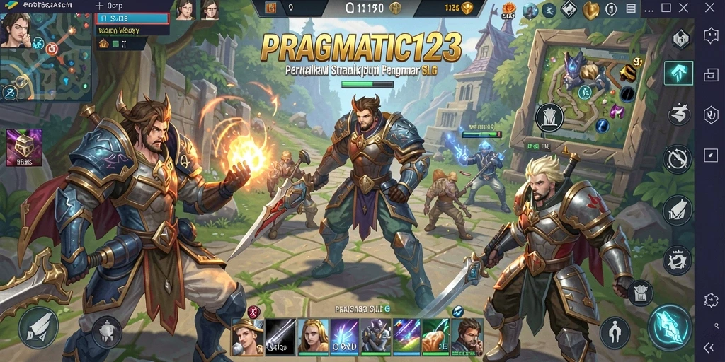 Tangkapan layar utama PRAGMATIC123 menampilkan aksi pertempuran strategis yang mendebarkan.