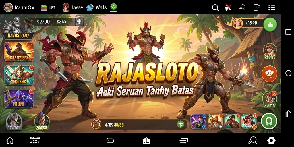 Tangkapan layar gameplay seru RAJASLOTO dengan aksi mendebarkan.