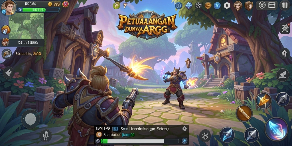 Tampilan gameplay seru dalam dunia ARPG yang penuh petualangan.