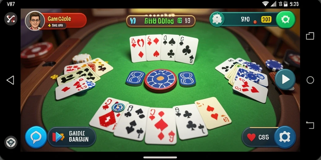Screenshot V87 menampilkan gameplay Gaple yang menarik dan seru.