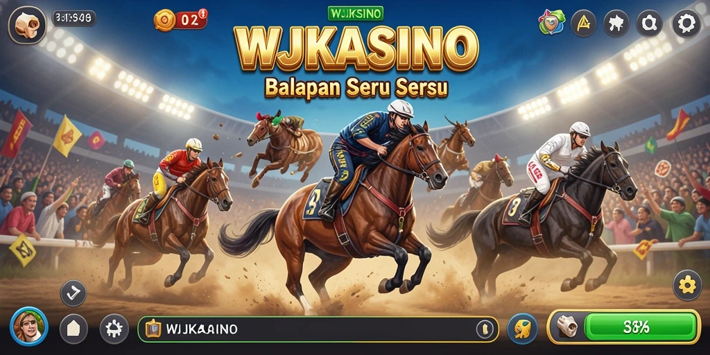 Tangkapan layar WJKASINO menampilkan balapan mendebarkan di lintasan yang menantang.