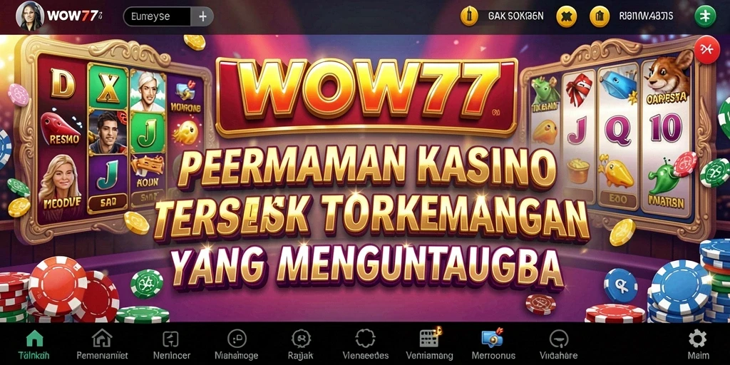 Tampilan gameplay WOW77 yang mengasyikkan di kasino digital.